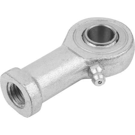 Rod End, Steel, Zinc Plated, M22 Thrd Sz, 37 Mm Thrd Lg, 111 Mm Overall Lg